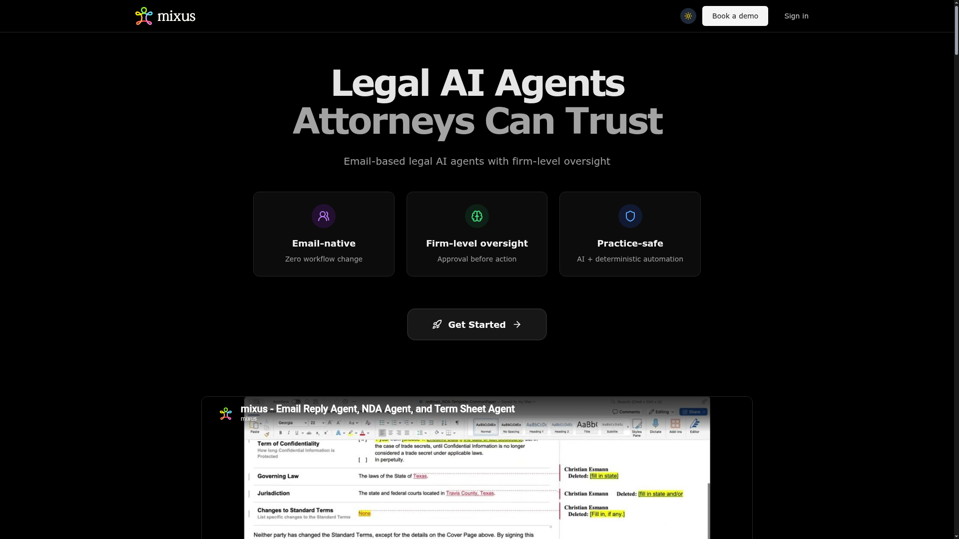 Mixus homepage