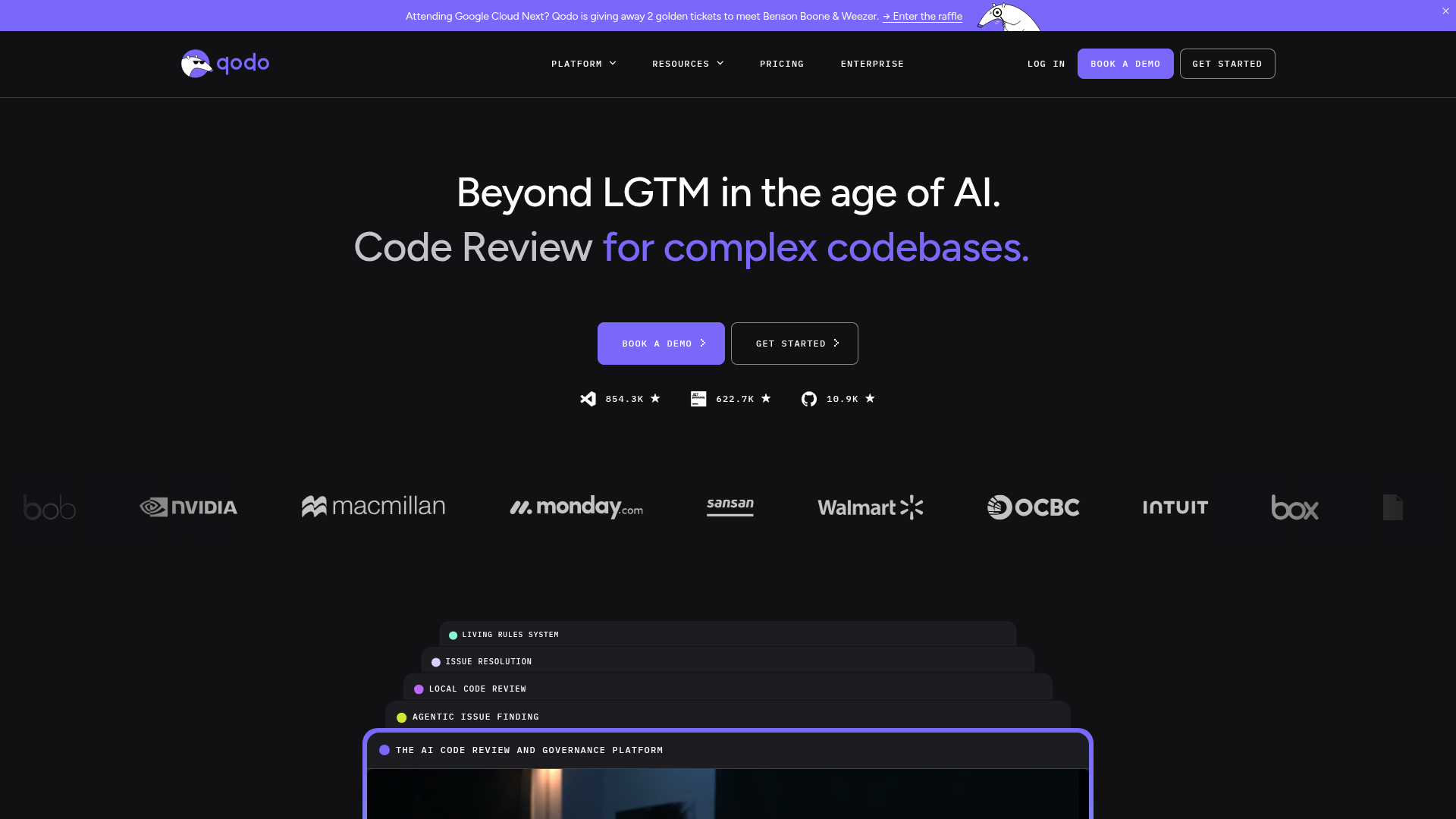Qodo homepage