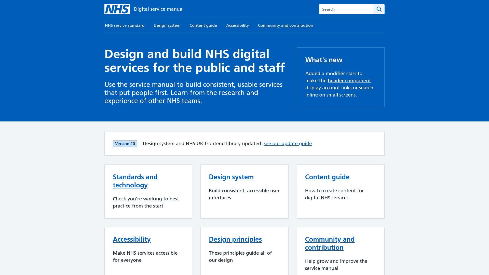 NHS Digital service manual