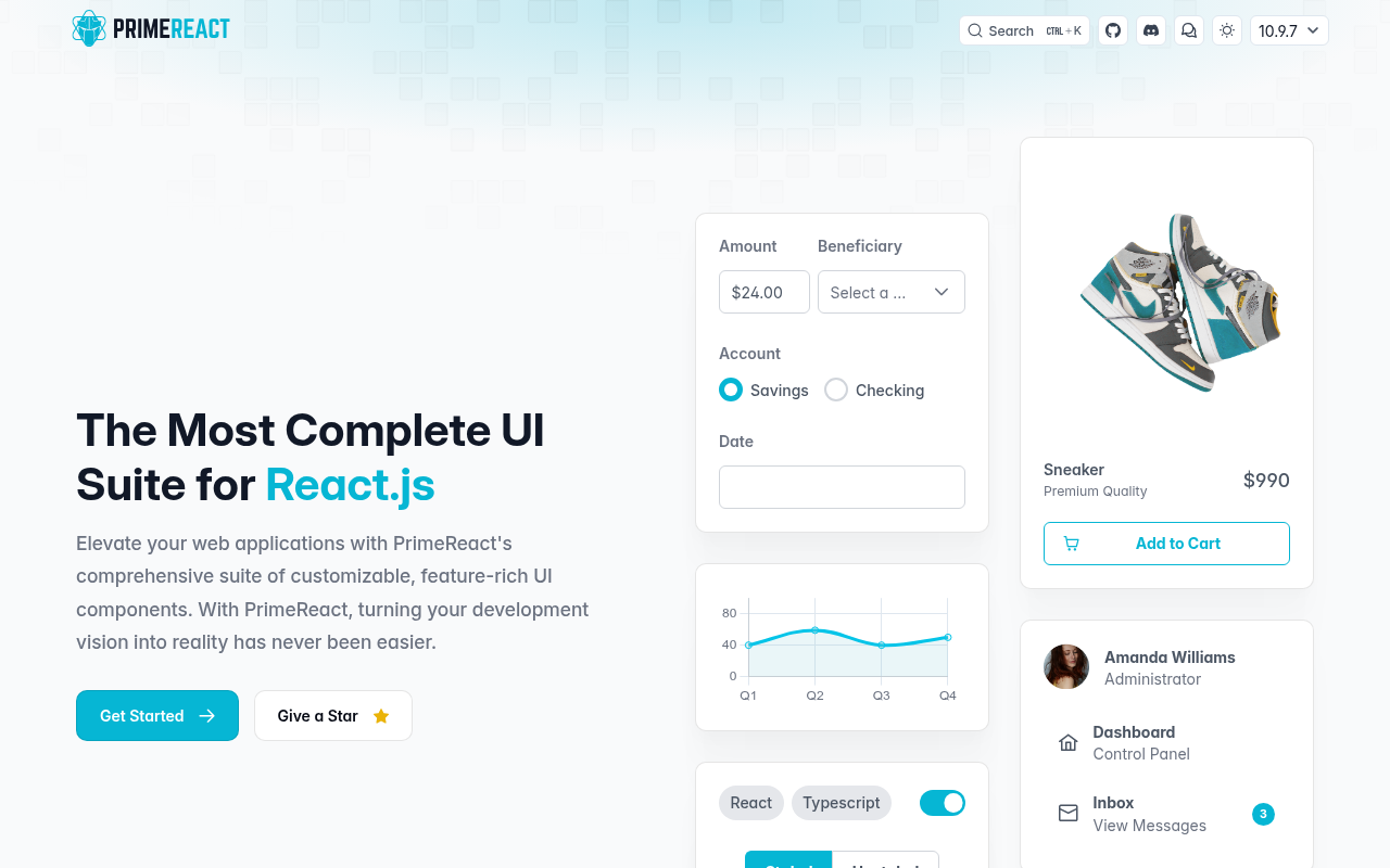 PrimeReact
