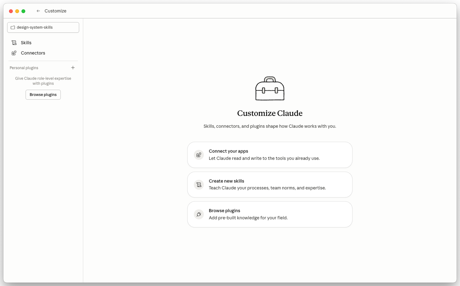 Claude Desktop's Customize Claude panel, with fields for display name, nickname, job, and a free-form 'What should Claude know about you' area where system-prompt style rules go.